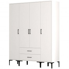 Ντουλάπα Τετράφυλλη Kumsal 845HCT5483 160x47,5x201,4cm White WHITE