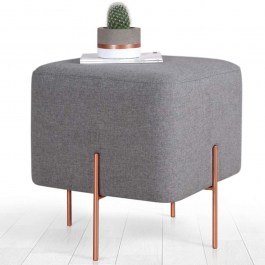 Stool Copper 209FLF1193 40x40x42cm Grey GREY