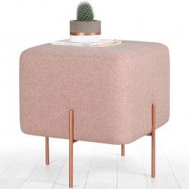 Stool Copper 209FLF1186 40x40x42cm Pink PINK
