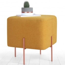 Stool Copper 209FLF1191 40x40x42cm Mustard MUSTARD