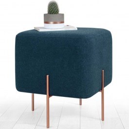 Stool Copper 209FLF1192 40x40x42cm Navy Blue NAVY BLUE