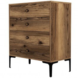 Συρταριέρα Lizbon 845HCT1204 76x40x90,7cm Walnut WALNUT