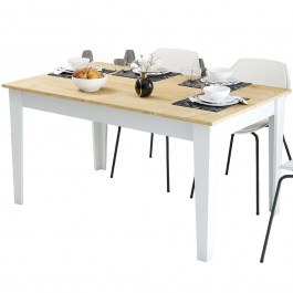 Table With Storage Space Milan 845HCT1409 145x88x75cm White-Oak WHITE-OAK
