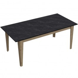 Table Polka 875ZNA2905 180x90x76,8cm Marble Effect Black-Walnut BLACK-WALNUT