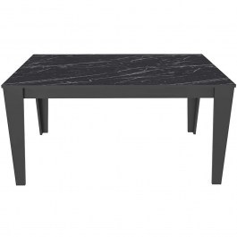 Table Bud 875ZNA4637 145x85x75cm Marble Effect Black BLACK