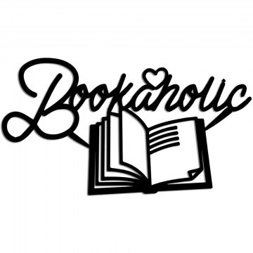 Wall Decorative Book a Holic 891TNL3409 58x30cm Black Wallity