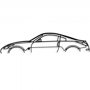 Διακοσμητικό Τοίχου Nissan 350Z 891TNL2357 70x15cm Black Wallity
