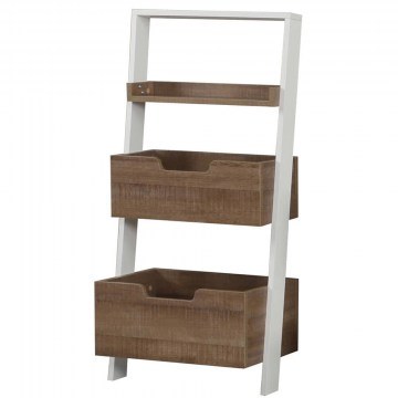Ραφιέρα Δαπέδου Low 801CMY3612 59x35x120cm Dark Oak-White