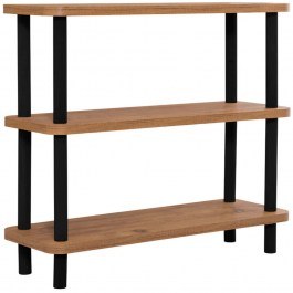 Ραφιέρα Δαπέδου Step 688DRA1210 80x28x75cm Black-Pine NATURAL-BLACK