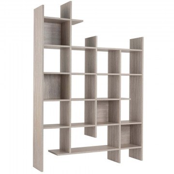 Bookcase Manco 855DTE3788 122x25,5x188cm Travertine Beige