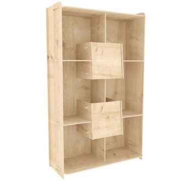 Βιβλιοθήκη Pana 875ZNA4646 83x27x138cm Oak