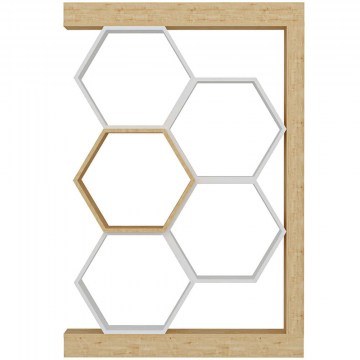 Βιβλιοθήκη Artemis 322RTC1116 90x24,6x140cm Oak-White