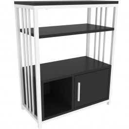 Βιβλιοθήκη Letos 875ZNA4530 60x29,6x80cm Anthracite-White ANTHRACITE