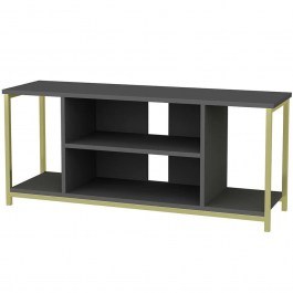 Έπιπλο Tηλεόρασης Rinaldo 322RTC2224 120x35x50,8cm Anthracite-Gold ANTHRACITE