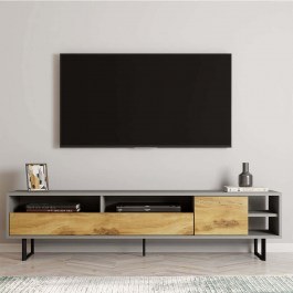 Έπιπλο Tηλεόρασης Luga 382NRC2515 180x29,8x44,7cm Grey-Oak GREY-OAK