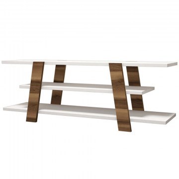 TV Furniture Flower 845HCT3038 120x33,6x42cm Walnut-White
