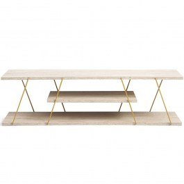 TV Furniture Canaz 854KLN3086 120x30x33cm Travertine Beige-Gold BEIGE-GOLD