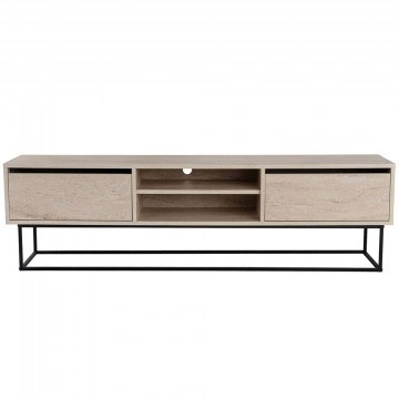 TV Furniture Escape 854KLN3089 180x40x50cm Travertine Beige-Black
