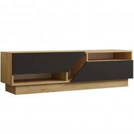 TV Furniture Koza 835PUQ3057 160x40x45cm Oak-Anthracite ANTHRACITE