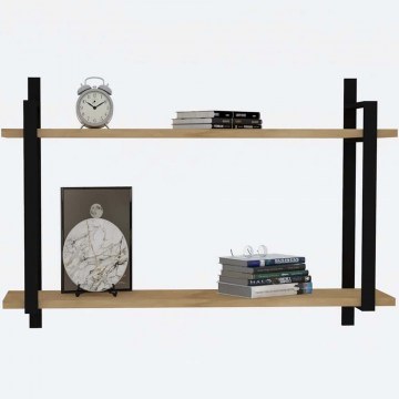 Wall Shelf Abat 495SSE1101 90x22x60cm Walnut