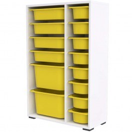 Children's Chest of Drawers Rine 768ESL1165 69,5x30x109cm White-Yellow WHITE-YELLOW