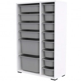 Children's Chest of Drawers Rine 768ESL1159 69,5x30x109cm White-Grey WHITE-GREY