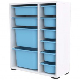 Children's Chest of Drawers Zen 768ESL1182 69,5x30x83cm White-Blue WHITE-BLUE