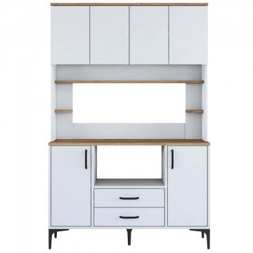 Kitchen Cabinet 893RAN4959 120x40x184,2cm White-Oak