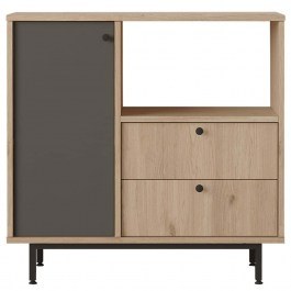 Cabinet 956LCS3565 88x35,5x85cm Oak-Anthracite ANTHRACITE