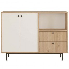 Cabinet 956LCS3559 120x35,5x85cm Oak-White OAK-WHITE