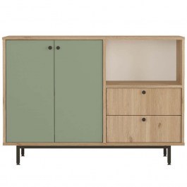 Cabinet 956LCS3580 120x35,5x85cm Oak-Green GREEN