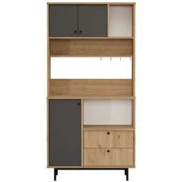 Ντουλάπι Κουζίνας 956LCS3568 88x35,5x180cm Oak-Anthracite ANTHRACITE
