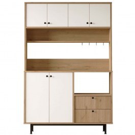Kitchen Cabinet 956LCS3562 120x35,5x180cm Oak-White OAK-WHITE