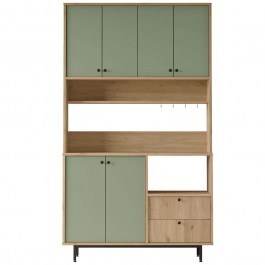 Ντουλάπι Κουζίνας 956LCS3585 120x35,5x205cm Oak-Green GREEN