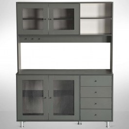 Ντουλάπι Κουζίνας Grano 801CMY5414 140x40x187cm Anthracite ANTHRACITE