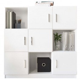 Bookcase Vo 956LCS1519 119,9x37,6x121,8cm White WHITE