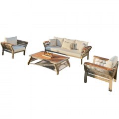 Garden Lounge Vicenza (Set 4Pcs) 561CLR1142 Cappuccino