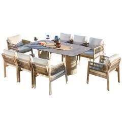 Garden Dining Set Toscana (Set 9Pcs) 561CLR1314 Beige