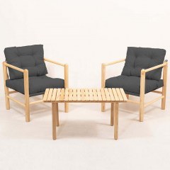 Garden Dining Set (Set 3Pcs) 644MYD1165 Anthracite