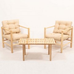 Garden Dining Set (Set 3Pcs) 644MYD1166 Cream