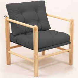 Armchair 644MYD1167 51x51x86cm Anthracite ANTHRACITE