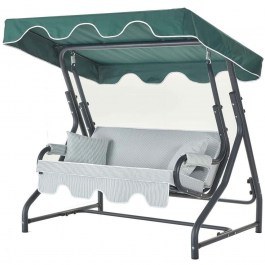 Two-Seater Garden Swing Morus 561CLR1749 170x110x168cm Multi-Green MULTI-GREEN