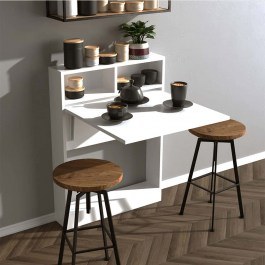 Τραπέζι Πτυσσόμενο Bracked 793ELG3802 70x71x96cm White WHITE