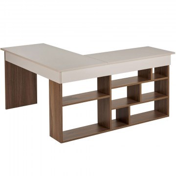 Γραφείο Vesper 838NRD1111 130x50x72cm Cashmere-Walnut