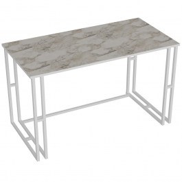 Γραφείο Alfa 541HDL1102 120x60x75cm Marble Effect White WHITE