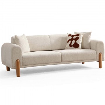 Καναπές - Κρεβάτι Τριθέσιος Lyke 560ARE4103 228x88x75cm Cream