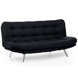 Three-Seater Sofa - Bed Misa 859FTN2805 200x105x95cm Black BLACK