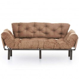 Three-Seater Sofa - Bed Nitta 859FTN2868 185x70x85cm Light Brown LIGHT BROWN