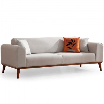 Καναπές - Κρεβάτι Τριθέσιος Cofi 560ARE2906 222x90x80cm Cream