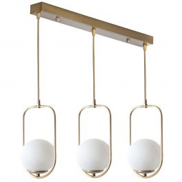 Ceiling Lamp - Rail Ahu 846STL2892 55x18x70cm 3xE27 40W Gold-White Opviq GOLD-WHITE